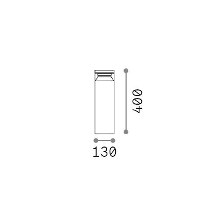 Lampada Da Tavolo Boeing Luce Calda 14W Nero IP65 Metallo/Vetro Ideal Lux