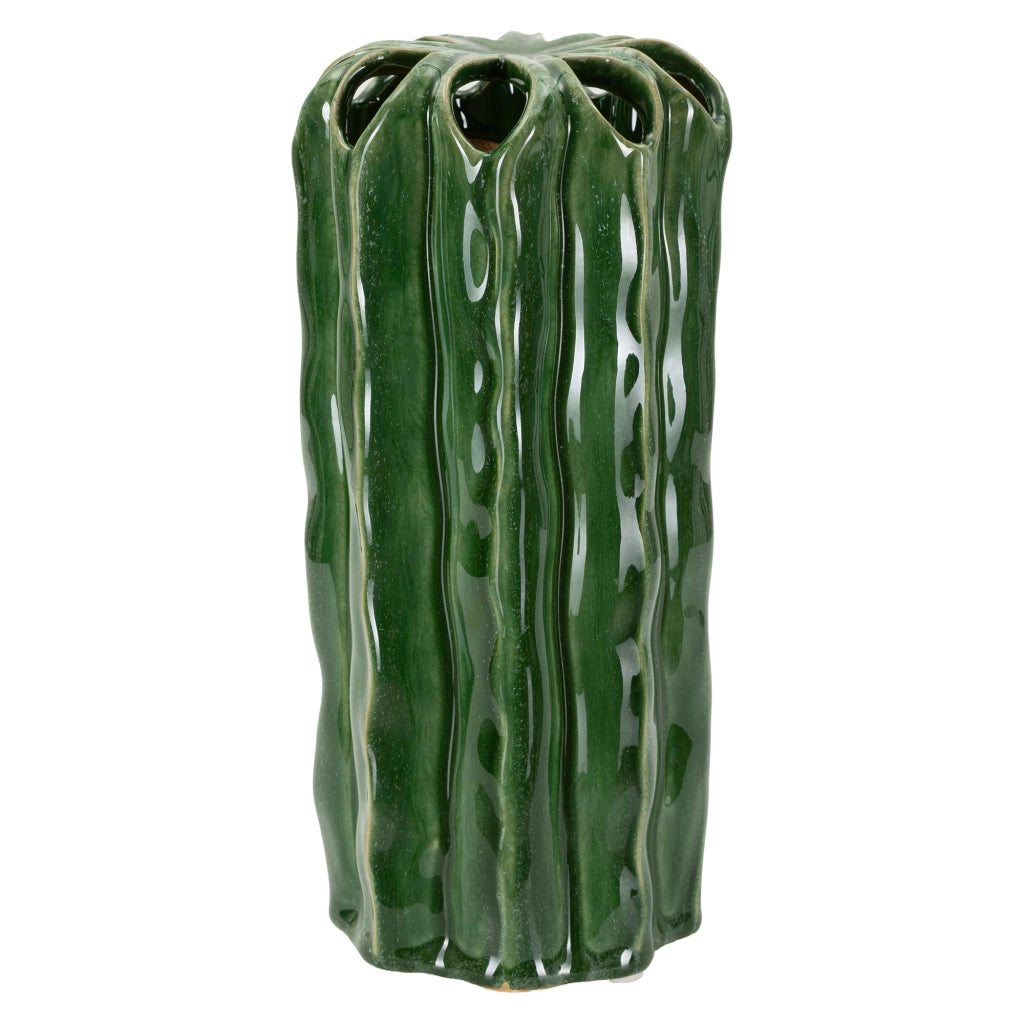Basi, Vaso Disegno con Cactus, Verde