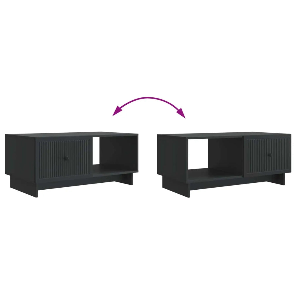 Tavolino da salotto | Tavolino da caff¨¨ | Tavolino da Soggiorno Nero 90 x 50 x 40 cm Legno ingegnerizzato