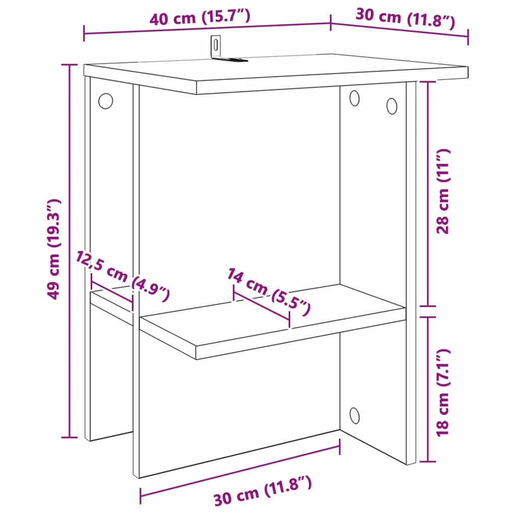 Tavolino da salotto | Tavolino da caff¨¨ | Tavolino da Soggiorno Legno antico 40 x 30 x 49 cm