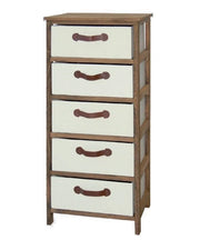 Cassettiera Iris 5 cassetti bicolore 42x32x99cm