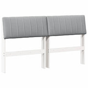 Testiera | Testata imbottita Grigio chiaro 140 cm Pino massello