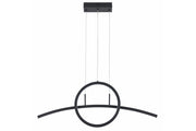 Lampada a sospensione Reality Evora nera LED 32W 80cm
