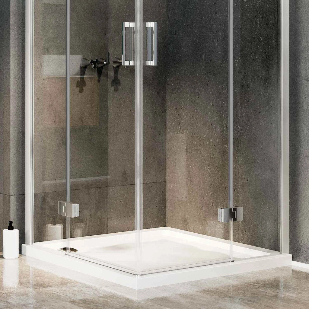 Box Doccia 70x80 CM H190 Trasparente con Easyclean mod. Flip Anta + Anta Ap. Battente