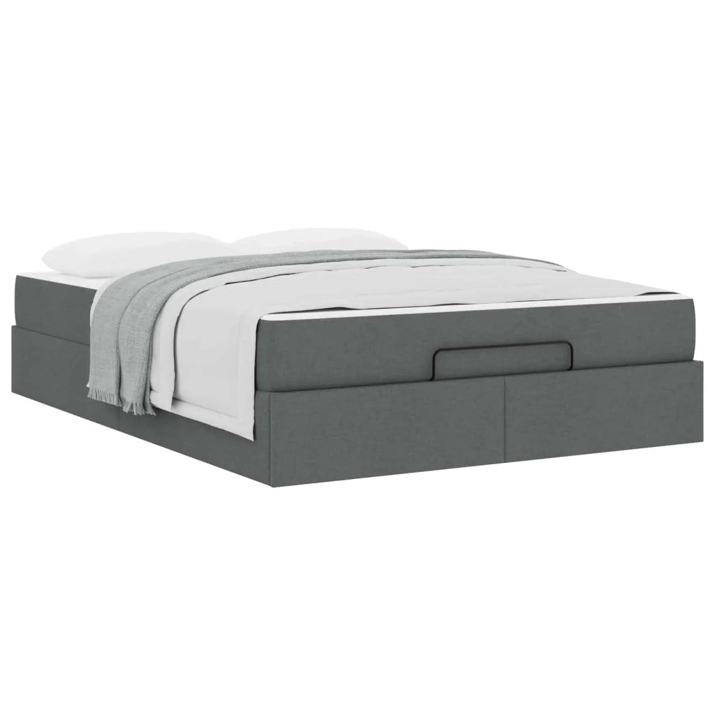 Struttura letto con materasso 2 pcs Grigio Sfumato Tessuto 3399495
