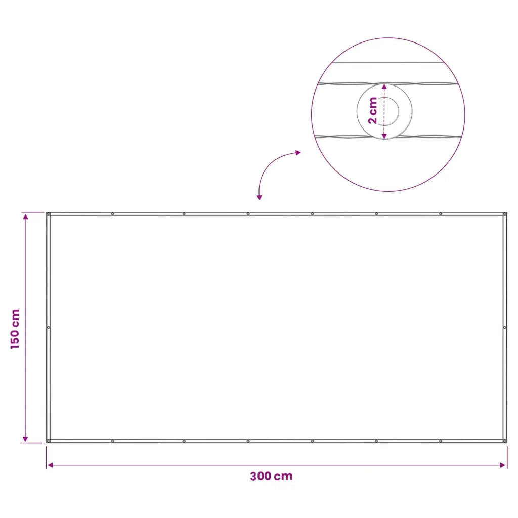 Schermo di Privacy per Balcone 150 x 300 cm 42036279