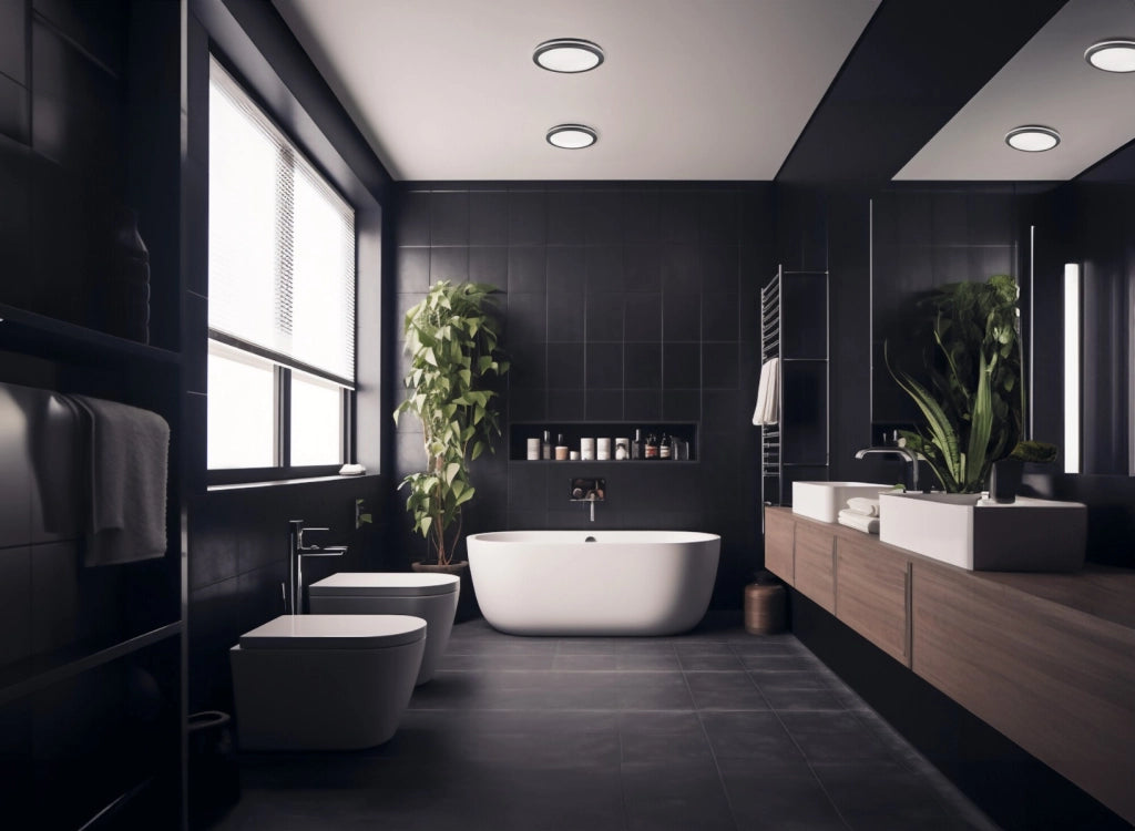 Plafoniera LED Kanlux BENO 18W 22cm IP65 sensore grafite