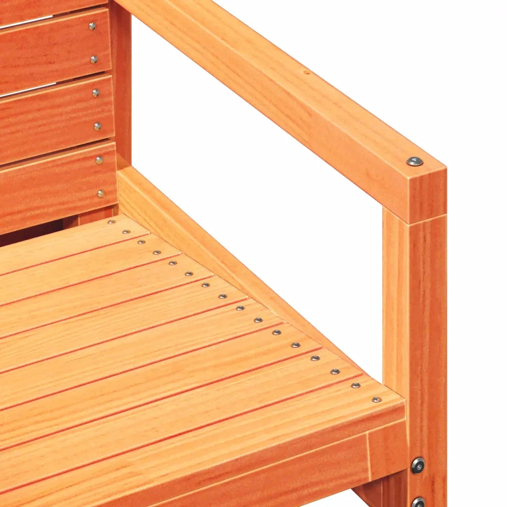 Sedia da Giardino | Sedie da Esterno Marrone Cera 57,5x63x76cm Legno Massello Pino