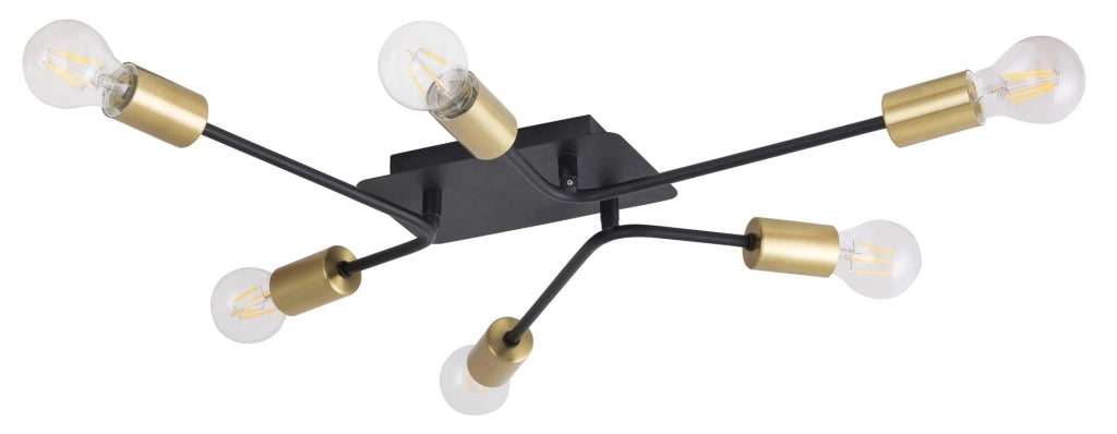 Plafoniera industriale Rabalux Lanny nera E27 55cm
