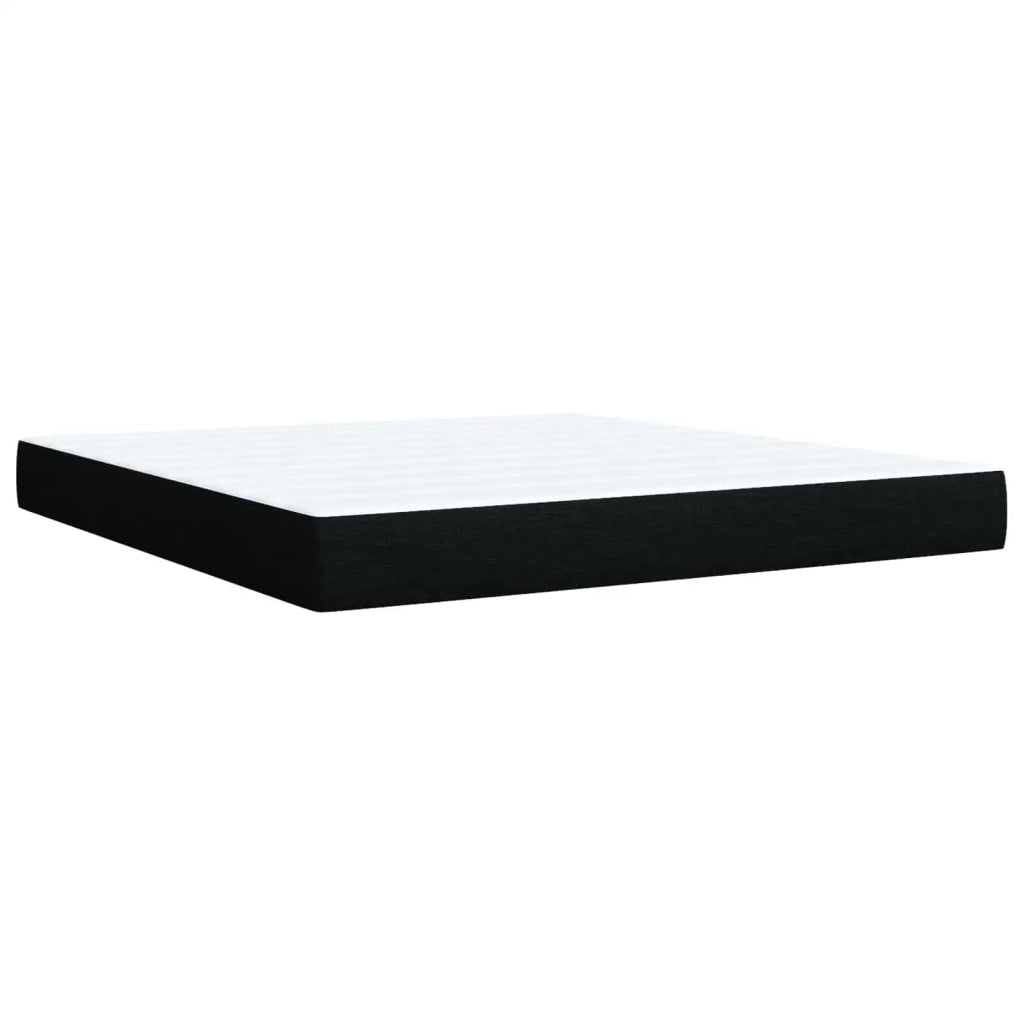 Letto box spring con materasso Nero 180 x 200 cm Tessuto 3454206