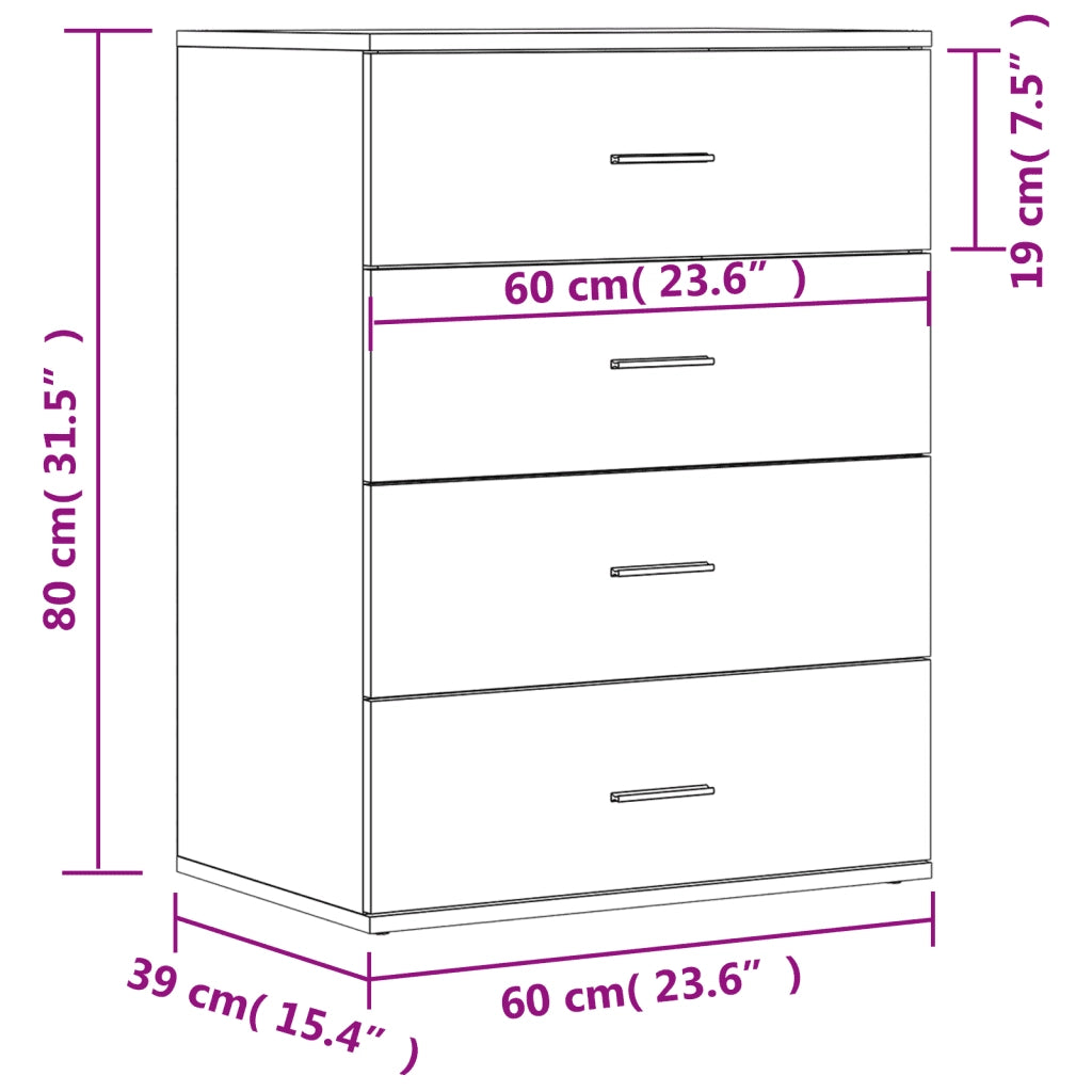 Credenze 2 pz | Madia | Buffet da pranzo | Armadio da pranzo Grigio Sonoma 60x39x80 cm in Legno Multistrato