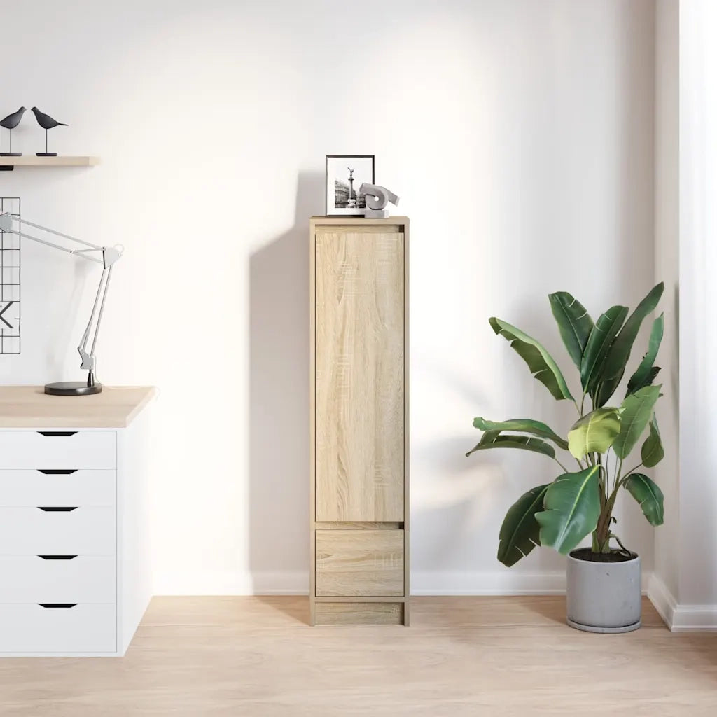 Credenza-Buffet-Armadio da cucina Rovere Sonoma 29,5x34x119,5 cm in Legno Multistrato