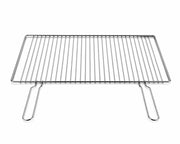 Griglia per Barbecue in Acciaio Cromato, Regolabile su più Altezze, Scorrevole per camino per Carne e Pesce 69,5x39,5 cm