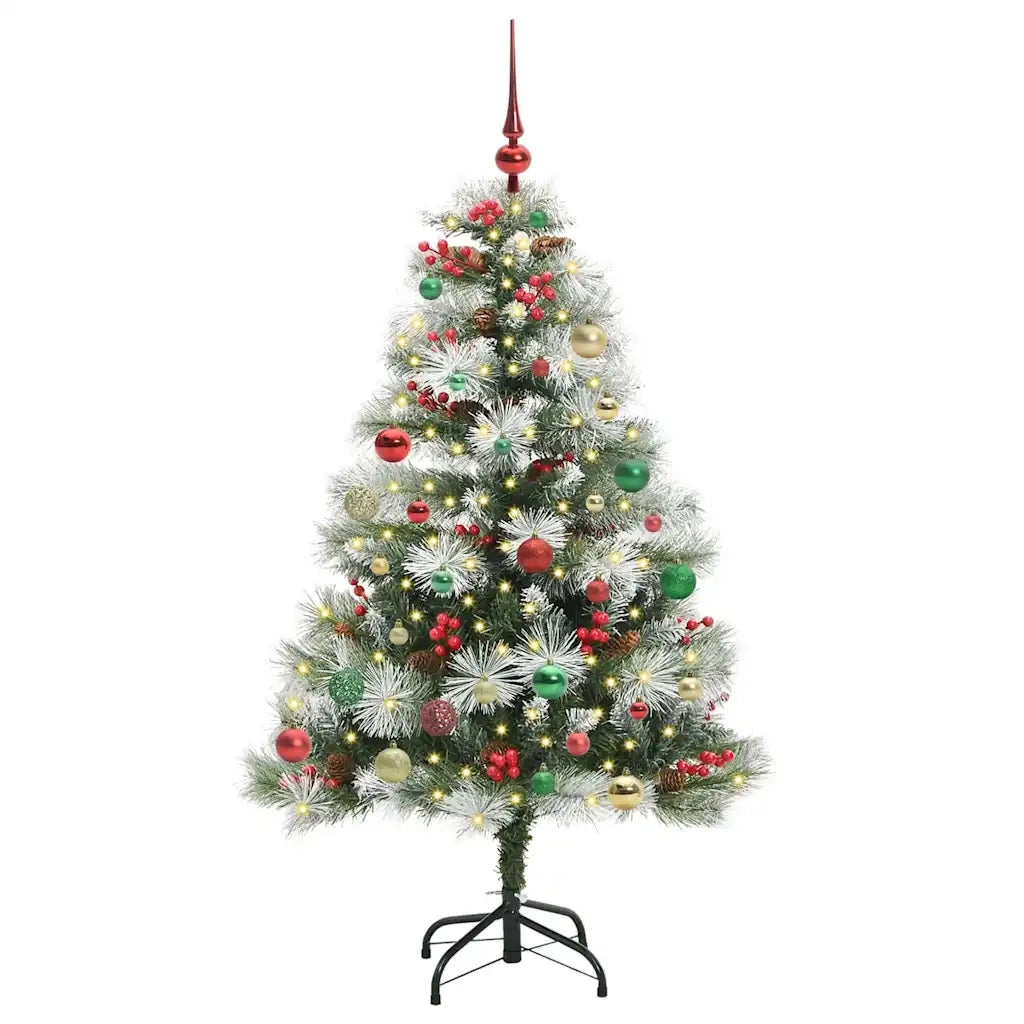 Albero di Natale artificiale Verde e bianco 150 cm 3395178