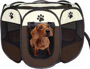 Tenda portatile per animali domestici, recupero per cani e gatti, piccoli animali, 91 x 91 x 58 cm (marrone)