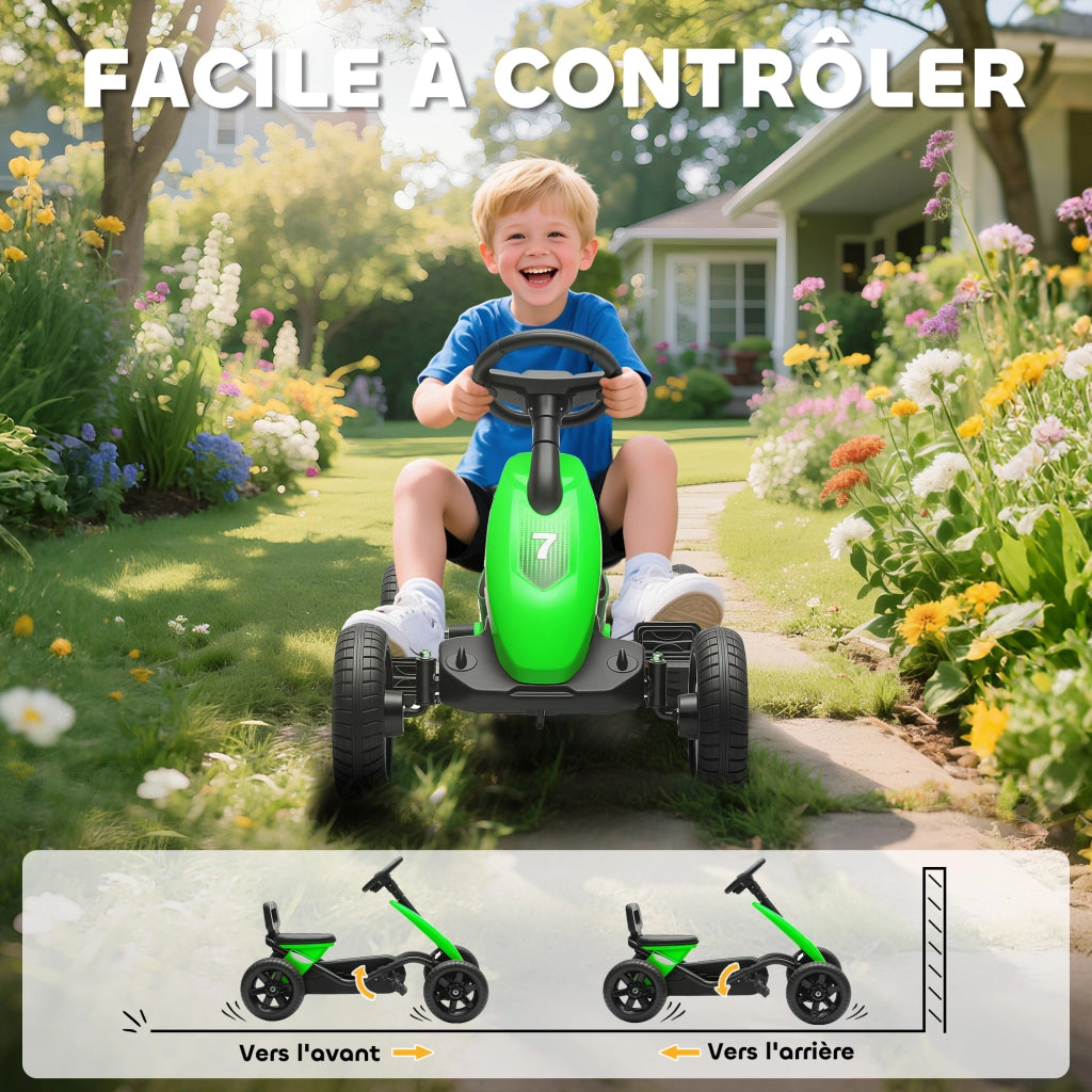 Go-kart a pedali per bambini 2-5 anni ¨C Xylo ¨C Ruote EVA silenziose verde