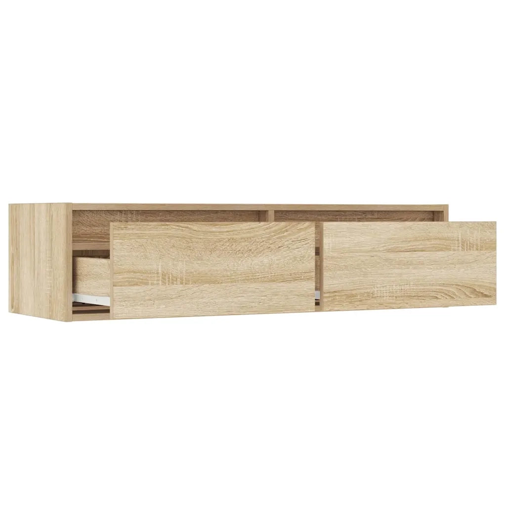 Mobile Porta TV con Luci LED Rovere Sonoma 100X35,5x25 cm 860240