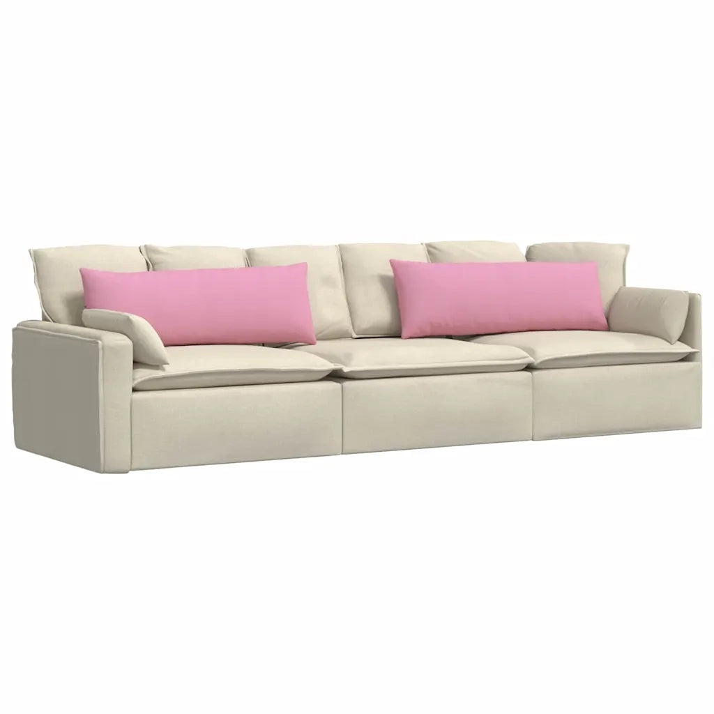 Cuscini da Divano 2 pz-Set di 2 Cuscini per Sofa Rosa 120 x 40 cm Tessuto
