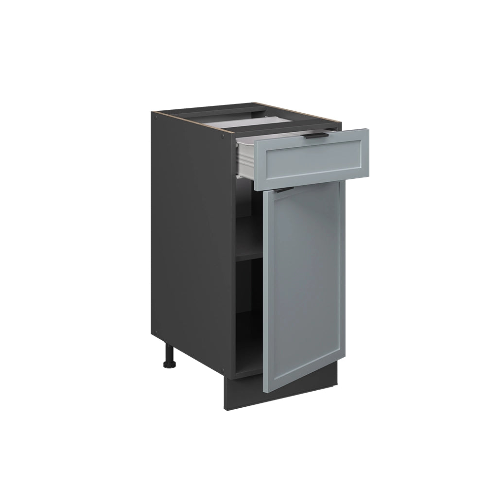 Mobiletto base per cucina Fame-Line Blu-grigio chiaro/Antracite 40 cm senza piano di lavoro Vicco