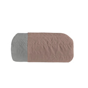 Trapuntino Estivo Double Face Effetto Water Washed Matrimoniale 260x250 cm in Poliestere Rosa Antico e Grigio Chiaro