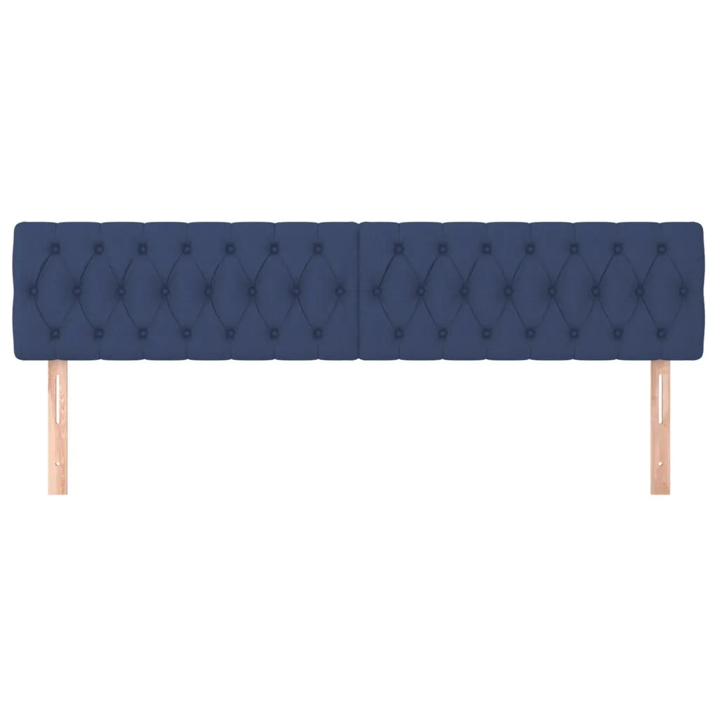 Testiera | Testata Blu 200x7x78/88 cm in Tessuto