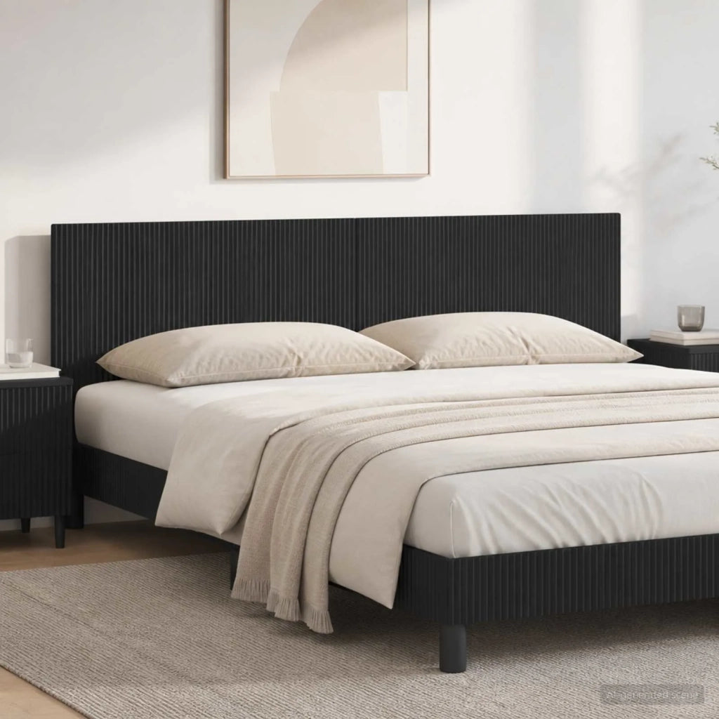 Testiera da Muro ARNHEM Nero Legno ingegnerizzato 896706