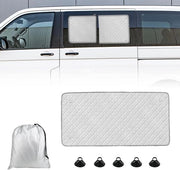 Zonwering perpendicolare per auto - Thermomat per VW T5 T6 - Adatto - Zanzoterra per auto - Copertura parabrezza laterale - Zanzoterra laterale - Facile da usare