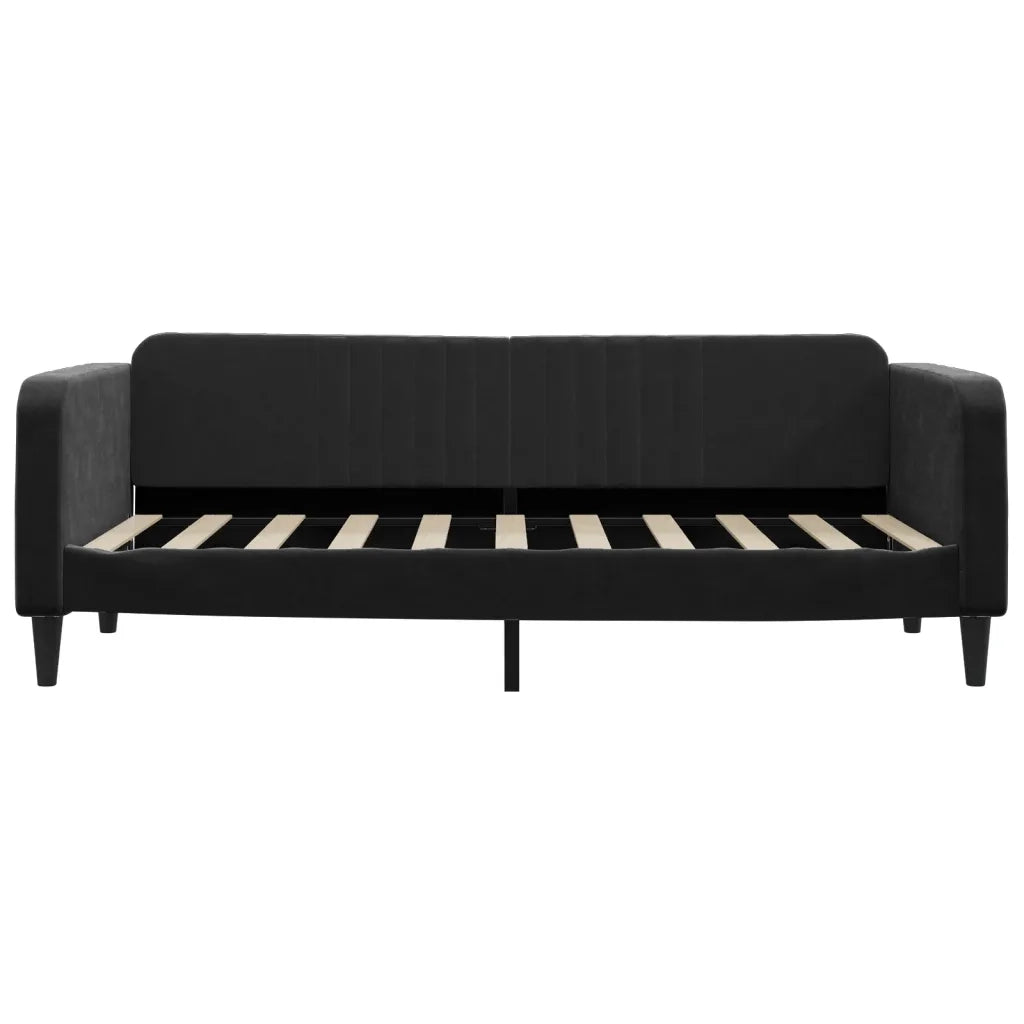 Divano letto | Sof¨¤ letto | Letto singolo Estraibile Nero 90x190 cm in Velluto
