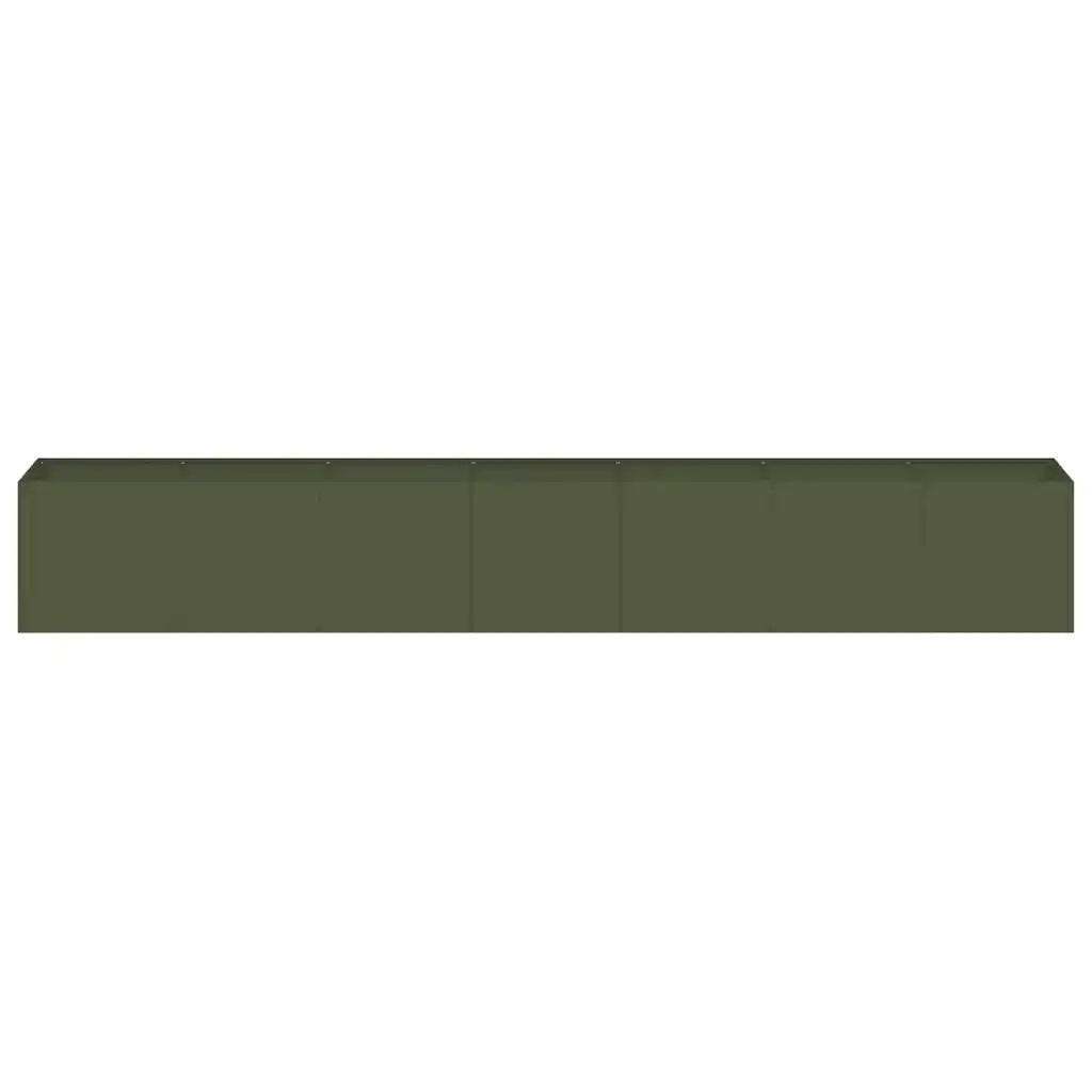 Fioriera Verde Oliva 280x40x40 cm in Acciaio Laminato a Freddo 860692