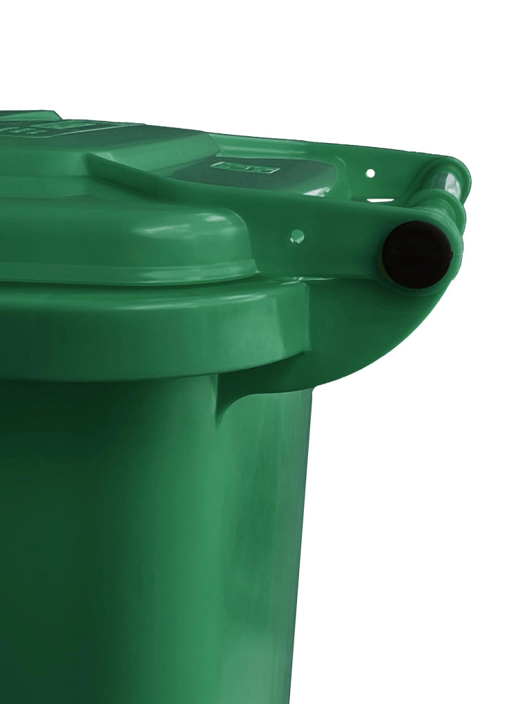 Bidone per la Raccolta Differenziata 120 l Carrellato Colore Verde per Uso