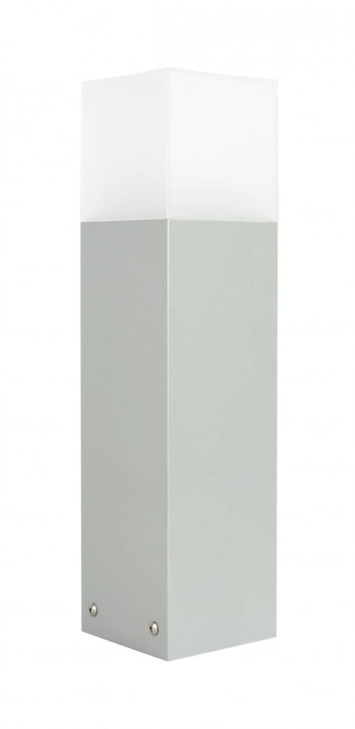 Paletto luce esterno 40 cm E27 argento IP44 SU-MA Cube