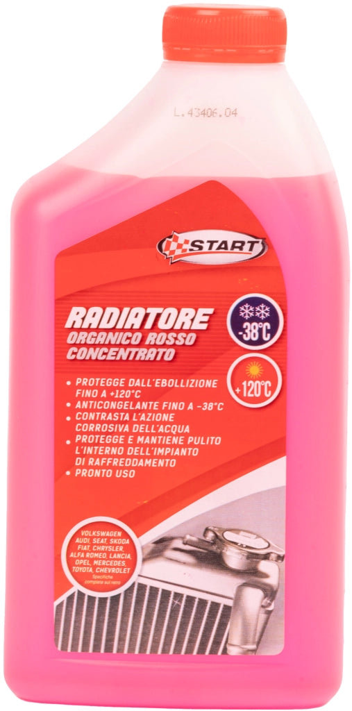 START- Liquido radiatore rosso -38Â°C per motori in alluminio