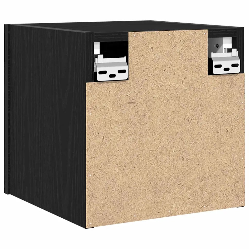 Mobile TV da Parete | Armadietto TV | Mobile Porta TV Rovere Nero 30,5 x 30 x 30 cm