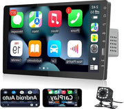 Autoradio 1 DIN 9 Pollici Schermo - Compatibile con Apple Carplay e Android Auto - Bluetooth Handsfree - Radio FM - Link Spiegello Spiega - USB + Telecamera Posteriore Carplay Schermo
