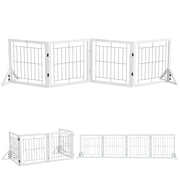 Cancelletto Pieghevole per Cani 4 Pannelli ¨C Xylo ¨C Bianco 280x70 cm
