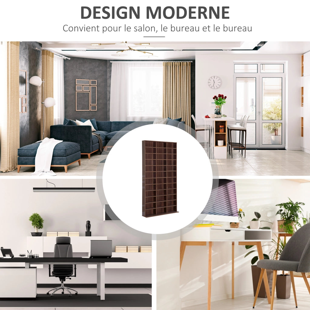 Libreria per CD e DVD ¨C Minimal ¨C Marrone 102x23.5x195 cm