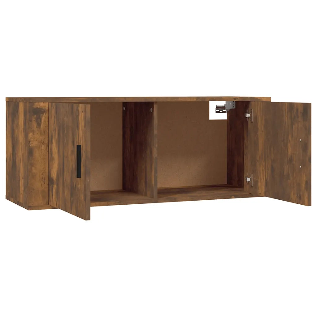 Mobili Porta TV a Parete 3 pz Rovere Fumo 100x34,5x40 cm 3188379