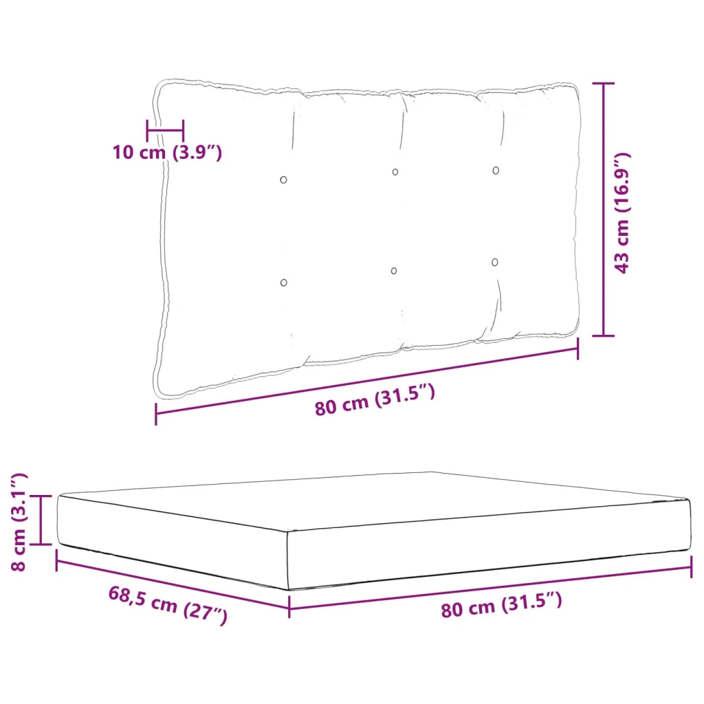 Cuscino per divano da esterno 2 pcs Talpa Poliestere 900905