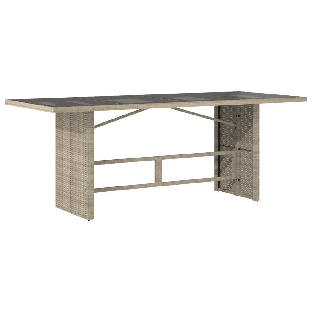 Set Pranzo da Giardino 9pz con Cuscini Grigio Chiaro Polyrattan 3212267