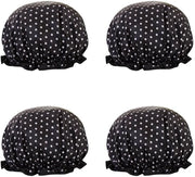 Set di Douchemutsen da 4 pezzi - Bambini da bagno impermeabili - Douchemutsen riutilizzabili - Protezioni capelli a doppia strato - Uomo/Donna - fino a 27 cm di diametro - Douchemutsen da bagno