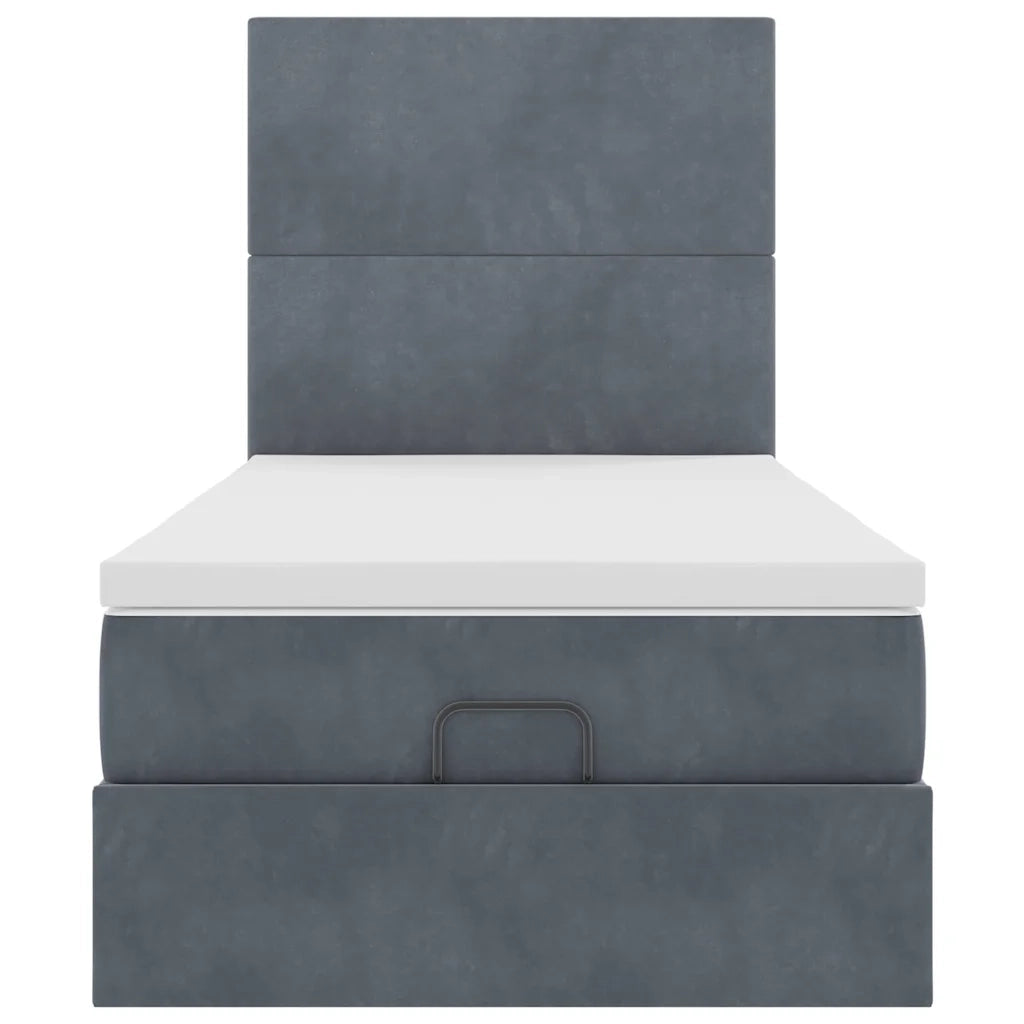 Struttura Letto Pouf con Materassi 100x200 cm Velluto 3313380