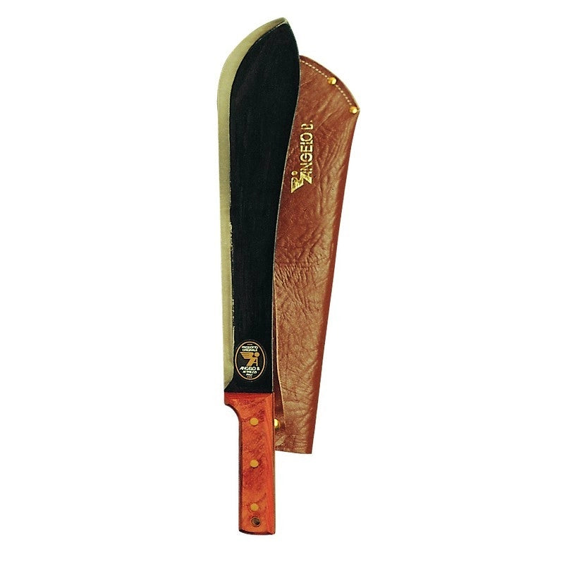 Machete 35 cm con manico in legno e fodero in cuoio