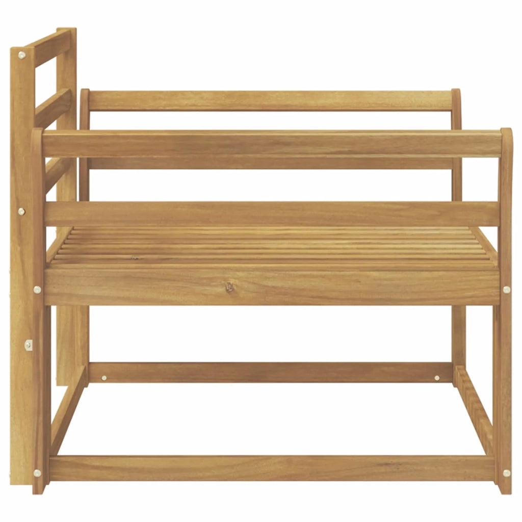 Divano centrale per esterno Legno di Acacia Massello Bianco 3439008