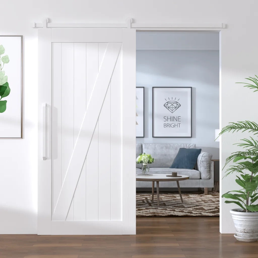 Kit Accessori per Porta Scorrevole 200 cm in Acciaio Bianco CFW7825871