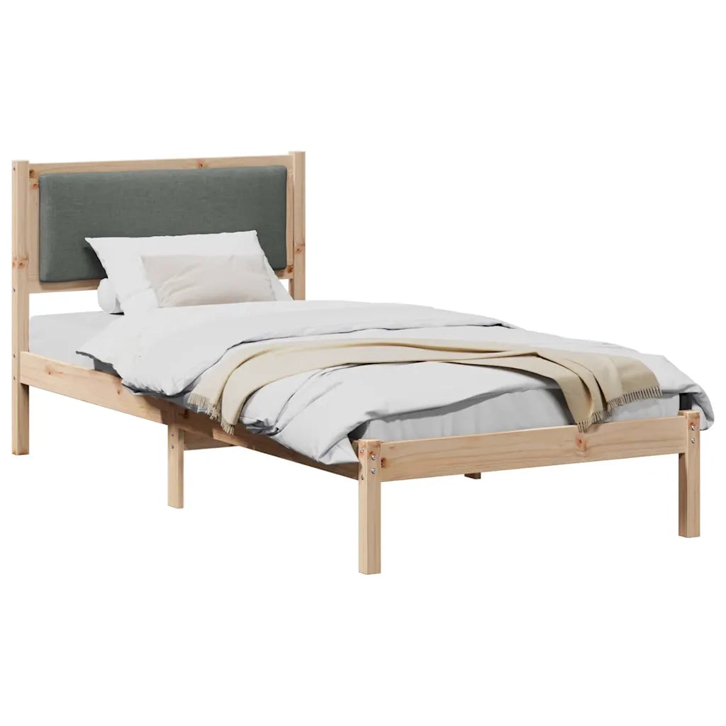 Struttura del letto Grigio scuro 90 x 190 cm Pino massello 878155
