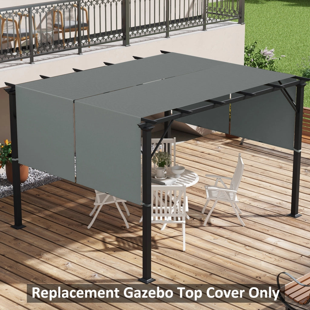 Telo di Ricambio per Pergola Retrattile ¨C Xylo ¨C 4,9x1,2m Poliestere UV Grigio Scuro