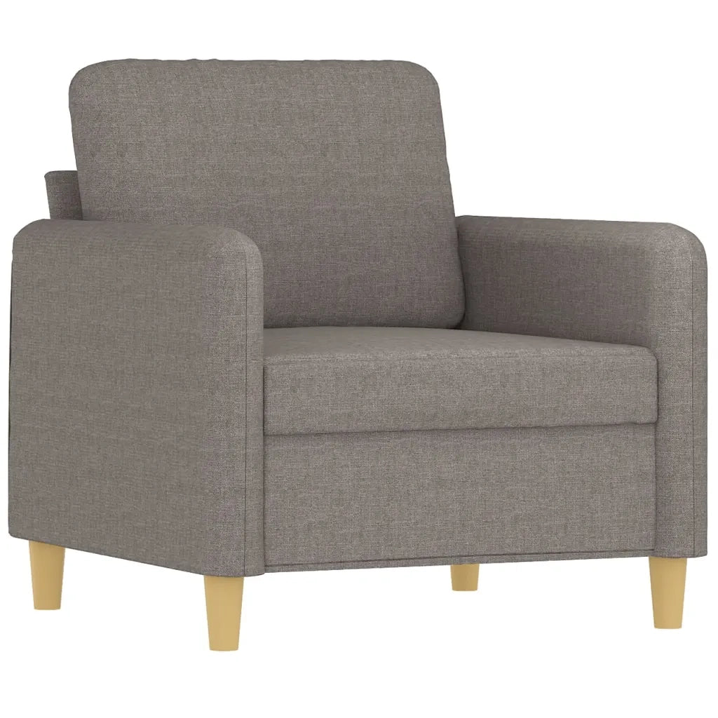 Set di Divani 4 pz con Cuscini Tortora in Tessuto