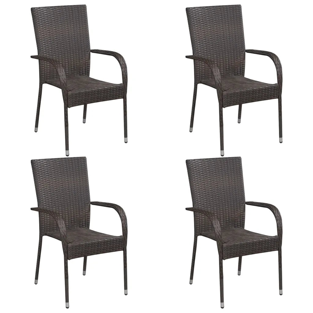 Set Mobili da Pranzo per Giardino 5 pz Marrone 3068749