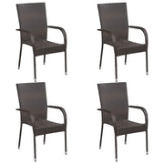 Set Mobili da Pranzo per Giardino 5 pz Marrone 3068749