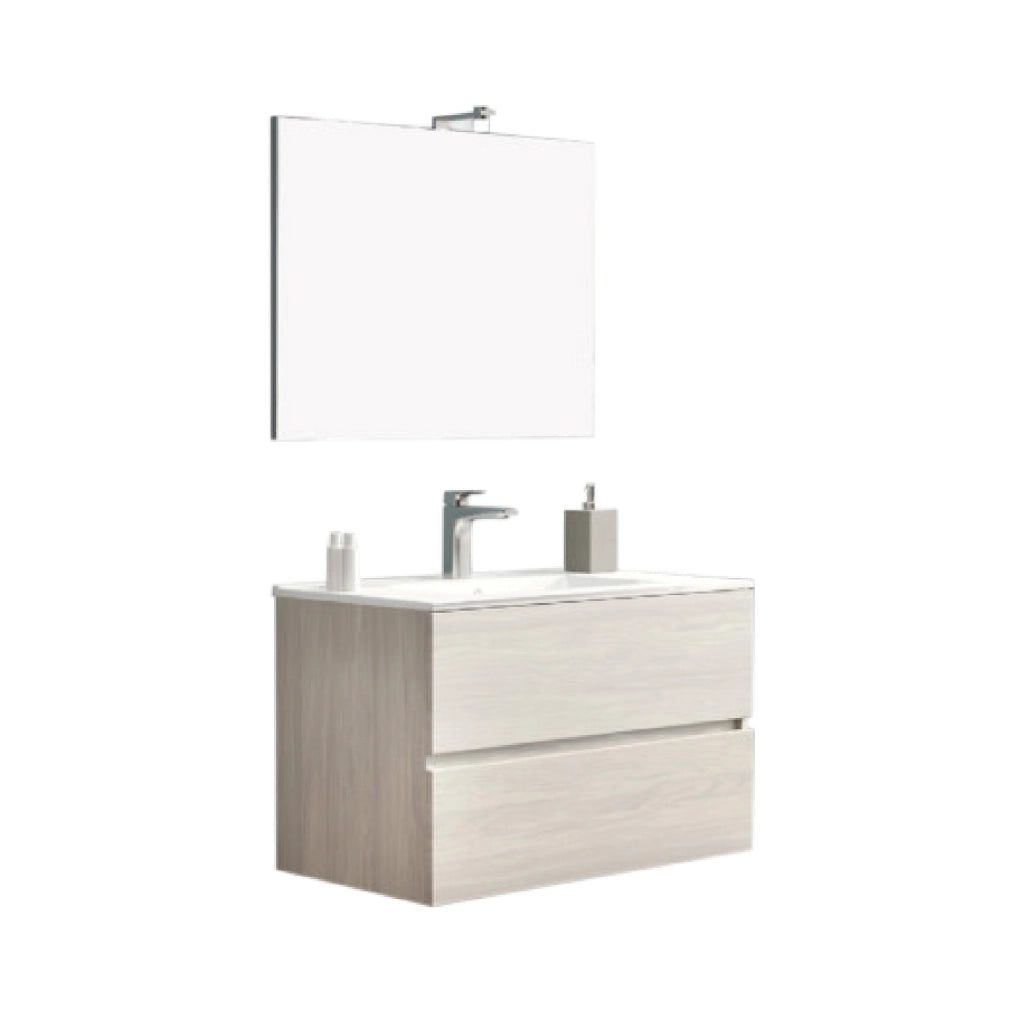 Base sospesa con 2 cassettoni 80 cm